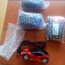car style wired mouse. Red and blue colours Image 2