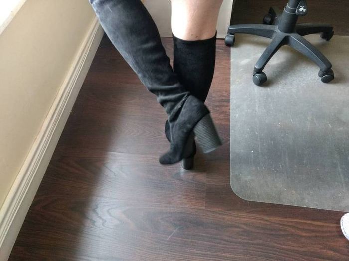 Faith knee-high suedette boots