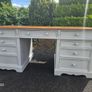 Office Desk white painted wooden top Image 2
