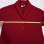 Carolyn Donnelly Cherry Red Shawl Collar 100% Wool Long Coat Overcoat 10UK/38EU Image 9