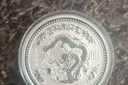 Rare Lunar Series 1  2000 Perth Mint Silver Bullion Dragon Coin