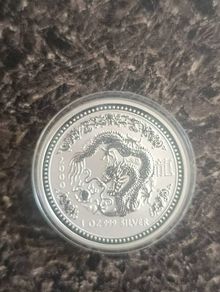 Lunar Series 1  2000 Perth Mint Silver Bullion Dragon Coin