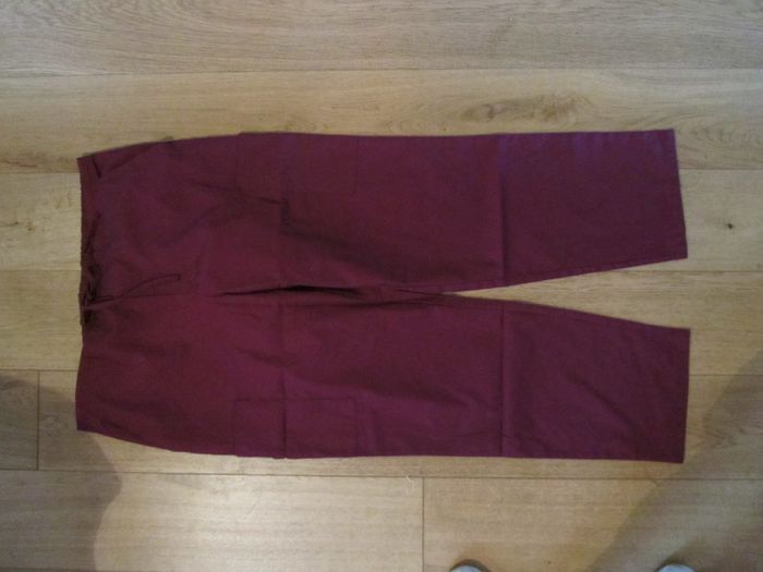 Medical Scrubs Drawstring Trousers XL Wine