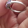 Sterling silver ring with amethysts (trilogy). Image 8