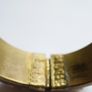 Vintage 80s Bone & Brass Bangle: Chunky Boho Bracelet Image 6