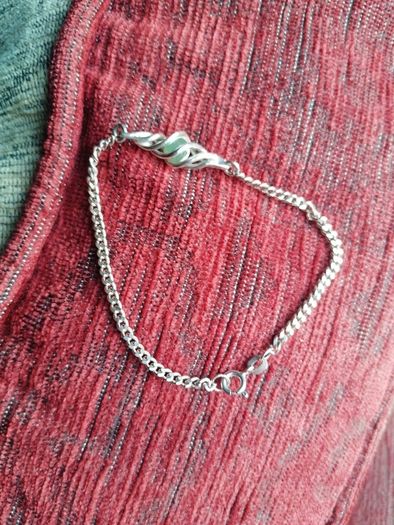 beautiful lady 925 silver chain bracelet