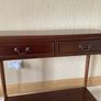 Mahogany console table with 2 drawers Image 2