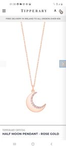 Tipperary fine jewellery Half Moon pendant