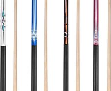 Pool Cue Sticks Set of 4, 58 Inch Billiard Cue Pool Cue Sticks, 13 mm Tips for Billiard Table Sport