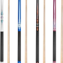 Pool Cue Sticks Set of 4, 58 Inch Billiard Cue Pool Cue Sticks, 13 mm Tips for Billiard Table Sport
