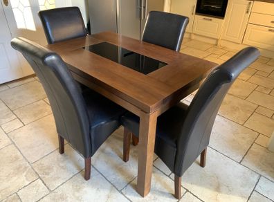 table and four chairs