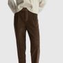 Benetton brown velvet trousers Image 8