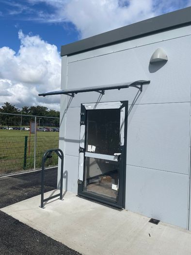 Door Canopy - High Impact Clear Acrylic Roof - Multiple Sizes - For Homes & Modular Builds - Nationwide Delivery Across Ireland