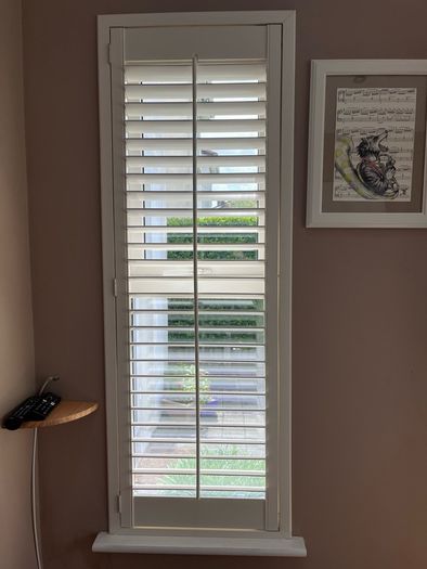 Custom White Interior Shutters