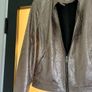 Metallic/gold biker style faux leather jacket Size XL UK 12-14 Image 9