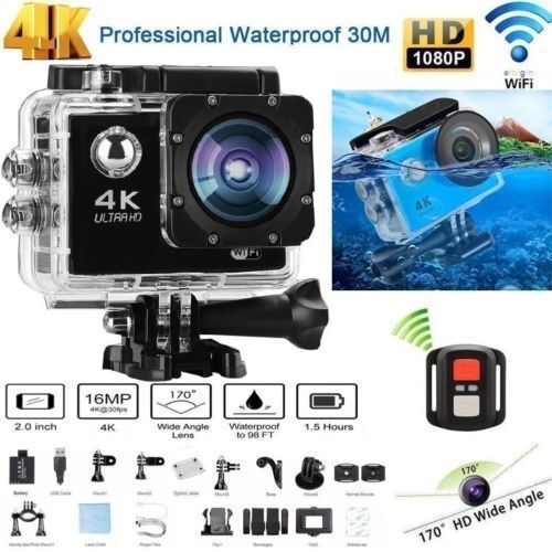 4K Sport Camera Ultra HD 1080P Sports WiFi Remote Controller Cam Action Camera DV Video Recorder