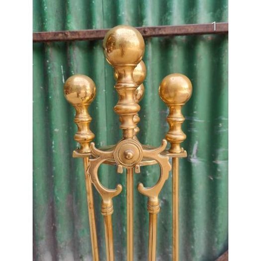 4 piece Brass Fireside Companion Set KAS536