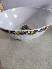 Large Serving Bowl Porcelaine Jacques Coeur France Un Jardin  En Plus Paris Specials Lave Vaisselle Dishwasher Proof Decor Prunelle