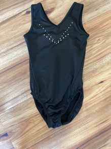 Black gymnastics one piece age 8 excellent condition!