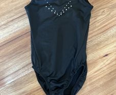 Black gymnastics one piece age 8 excellent condition!
