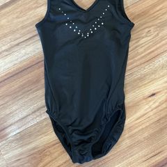 Black gymnastics one piece age 8 excellent condition!
