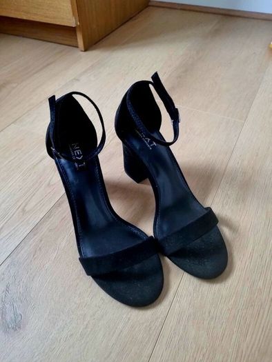 Black strappy heels from next