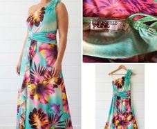 Portobello punk designer maxi dress vintage y2k holidays event tropical