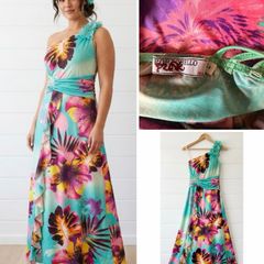 Portobello punk designer maxi dress vintage y2k holidays event tropical
