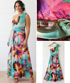 Portobello punk designer maxi dress vintage y2k holidays event tropical