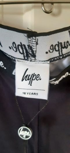 Hype Leggings NEW Black with purple tie dye Age 16 years