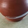 Stephen Pearce pottery vase, handcrafted in Ireland not signed terracotta body and white brushstroke detail Image 2