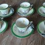 Vintage Burleigh art deco coffee cups & saucers Image 2
