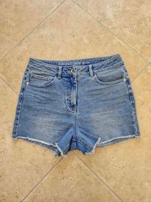 High waisted denim shorts