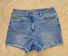 High waisted denim shorts