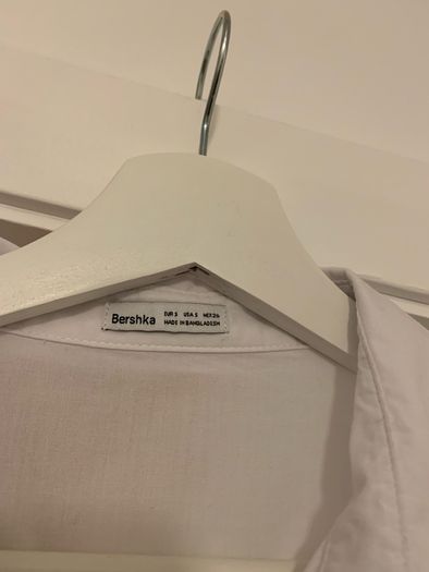 Bershka Mens Plain White Shirt