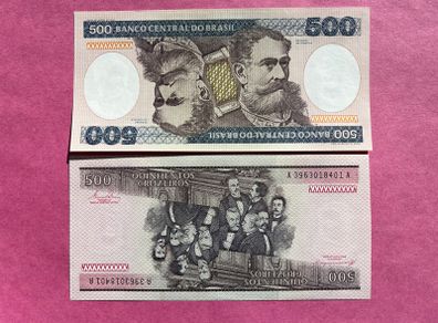 Brazil  500 Cruzeiros. 1985 Pick 200b.  / ( Uncirculated )