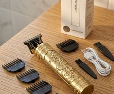 Pro Gold Dragon T-Blade Trimmer 8pc Grooming Kit