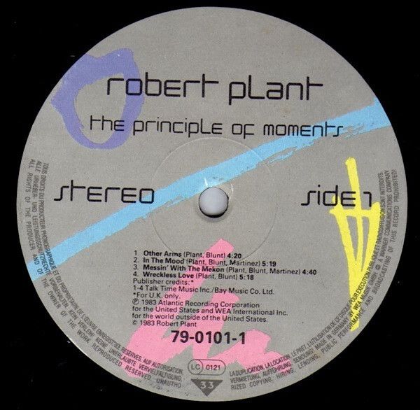Robert Plant - The Principle Of Moments Vinyl LP Record