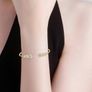 18ct Gold Plated sterling silver open cuff bangle with 1.8ct of Moissanite Image 4