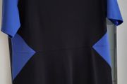 George black and royal blue stretchy A-line dress Sz 20UK - Bnwt