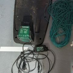Parkside robot mower base, charger and cable