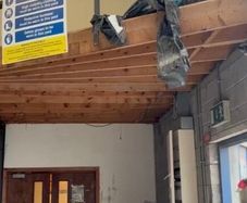 Mezzanine floor  , rails and stairs