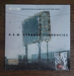 R.E.M. - Strange Currencies 7" sleeve only (with badge)
