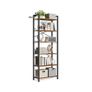 Bookcase with 6 levels and steel 6 Tier Bookcase Steel Frame Freestanding Shelf Living Room Bedroom Study ndustrial Design Image 2