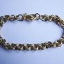 Vintage Gold Plated Monet Double Link Cable Charm Bracelet Length 7,5" Image 2