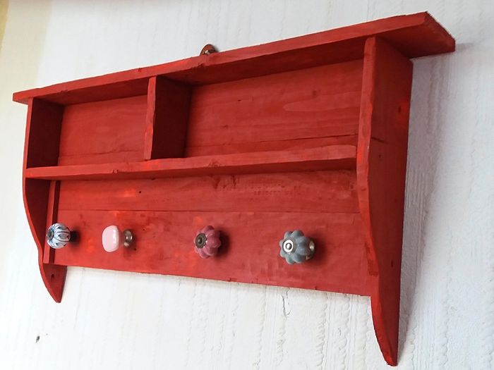 NEW Rustic cubbybox shelf / coat n hat rack