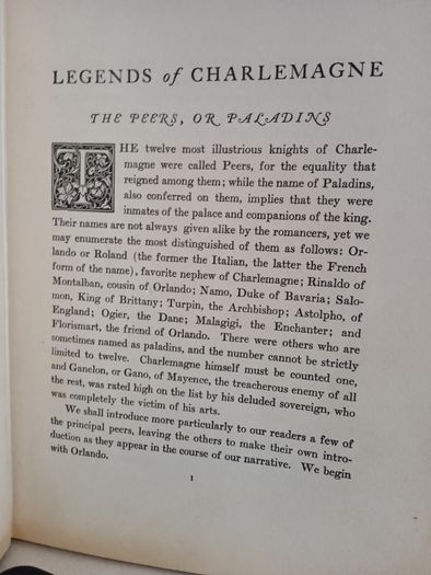 Legends of Charlemagne by Thomas Bvlfinch. Illustrated by N. C. Wyeth (GT893)