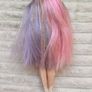 Barbie Extra #2 Curvy Asian Articulated doll Pink Purple Long Hair Used Please see photos Image 8