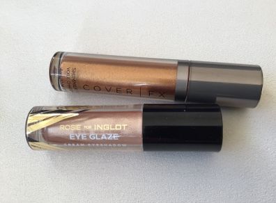 Cover FX Shimmer Veil and Rosie for Inglot Eye Glaze