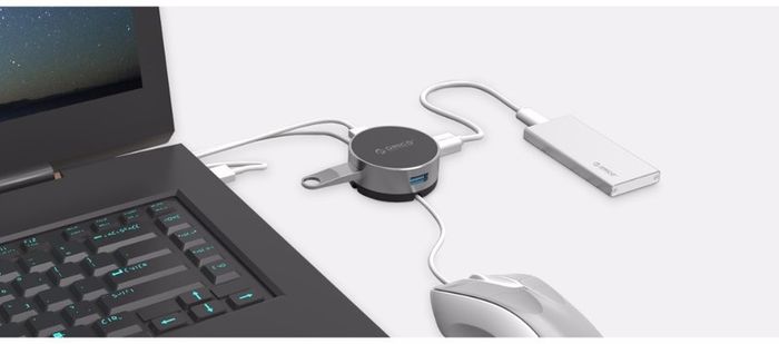 ORICO USB 3.0 HUB (5Gbps) 4 Ports Cross Shaped Slots Bottom Aluminum Alloy Compact Design (Brand New/Warranty)